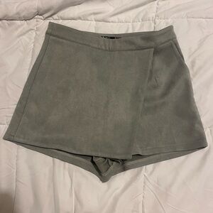 Grey Suede Skort